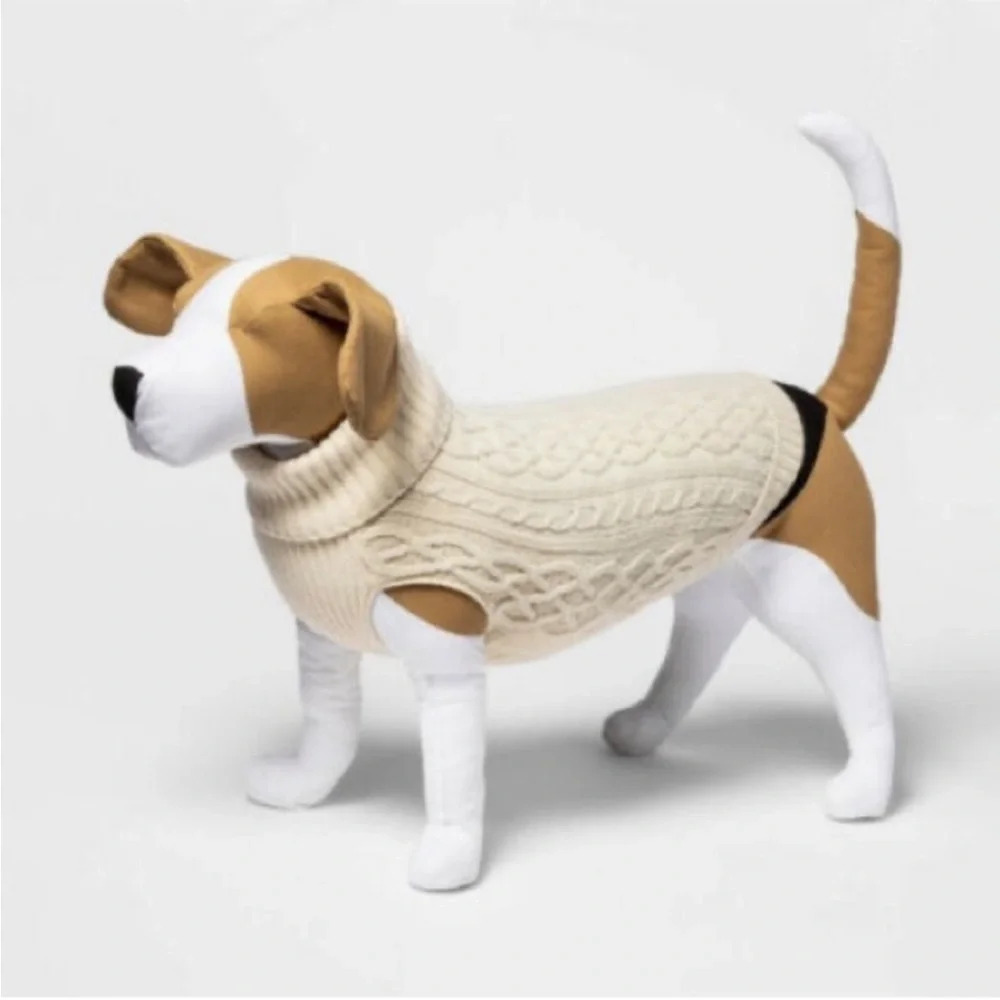 NWT Boots & Barkley size medium tan dog sweater‎